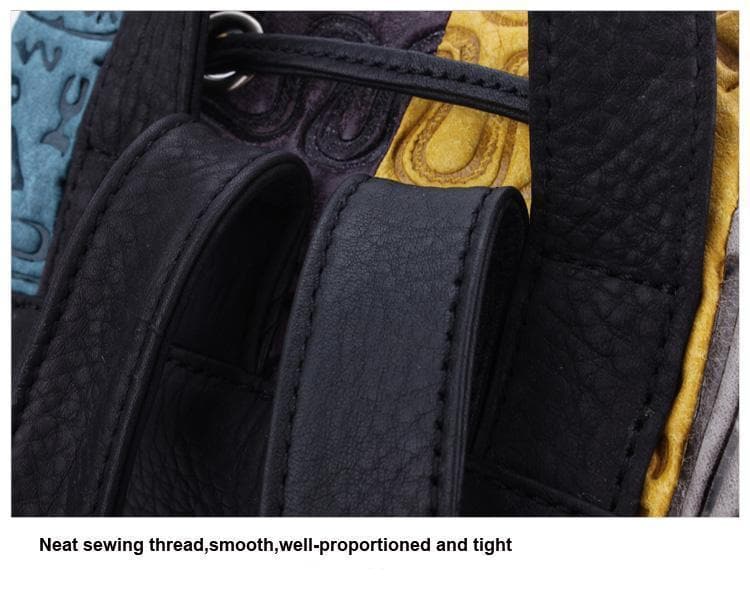  Colorful Leather Embossed String Backpack -  - DYAVOR® 