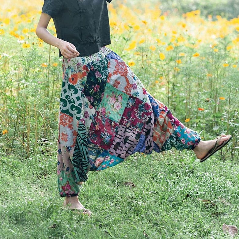  Multicolor Patchwork Harem Pants -  - DYAVOR® 