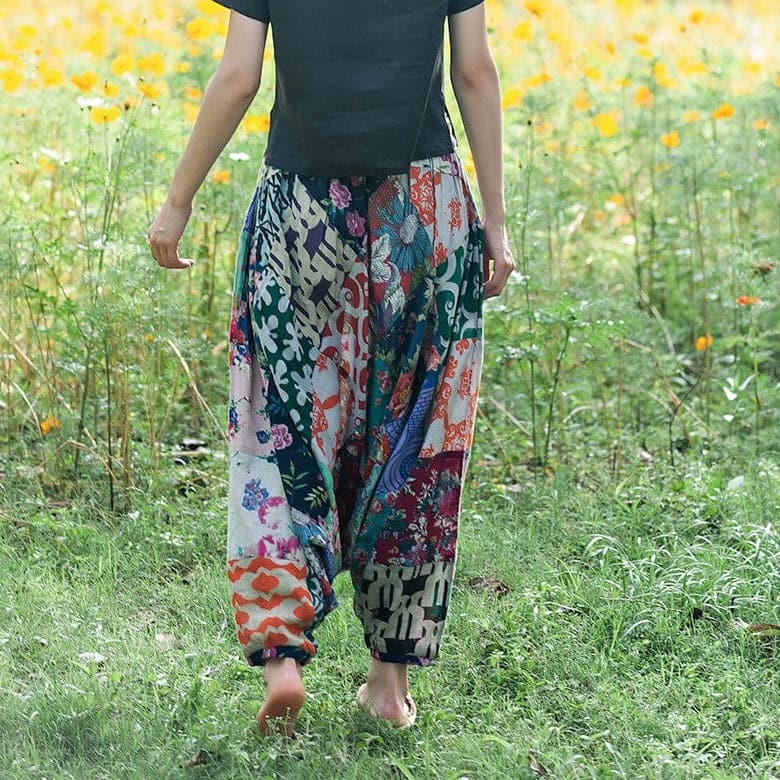  Multicolor Patchwork Harem Pants -  - DYAVOR® 