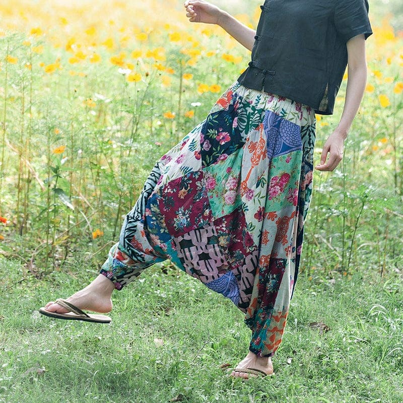  Multicolor Patchwork Harem Pants -  - DYAVOR® 