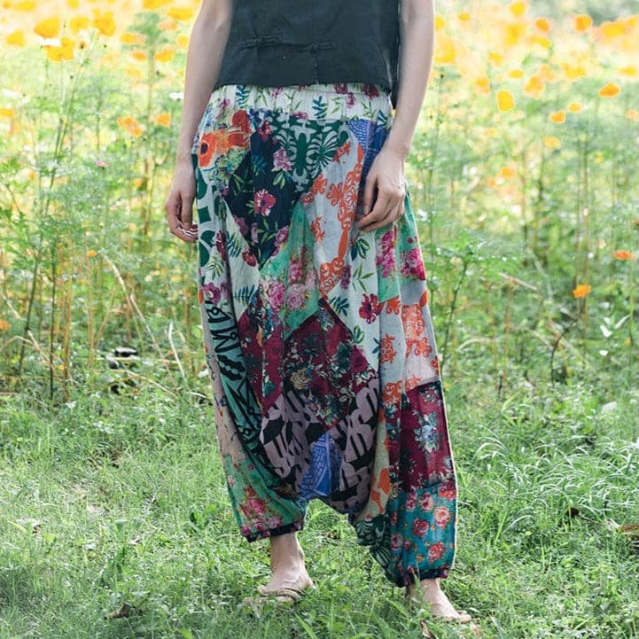  Multicolor Patchwork Harem Pants -  - DYAVOR® 