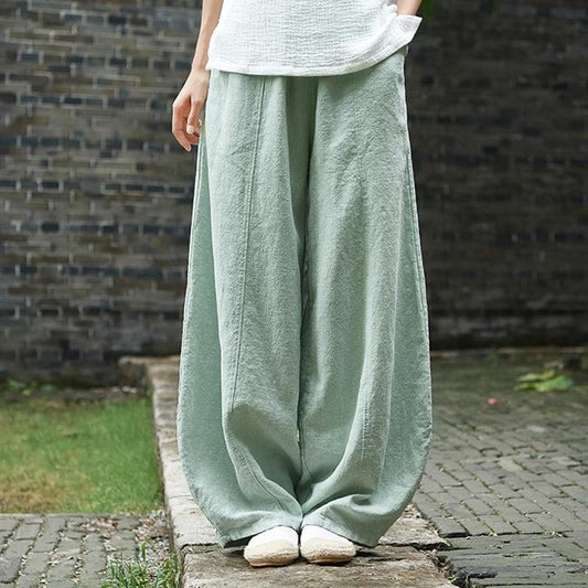  Sakura Wide Leg Linen Pants | Zen - Pants - DYAVOR® 