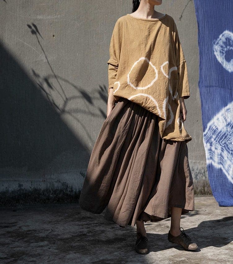  Donatella Long Vintage Maxi Skirt | Lotus - Skirts - DYAVOR® 