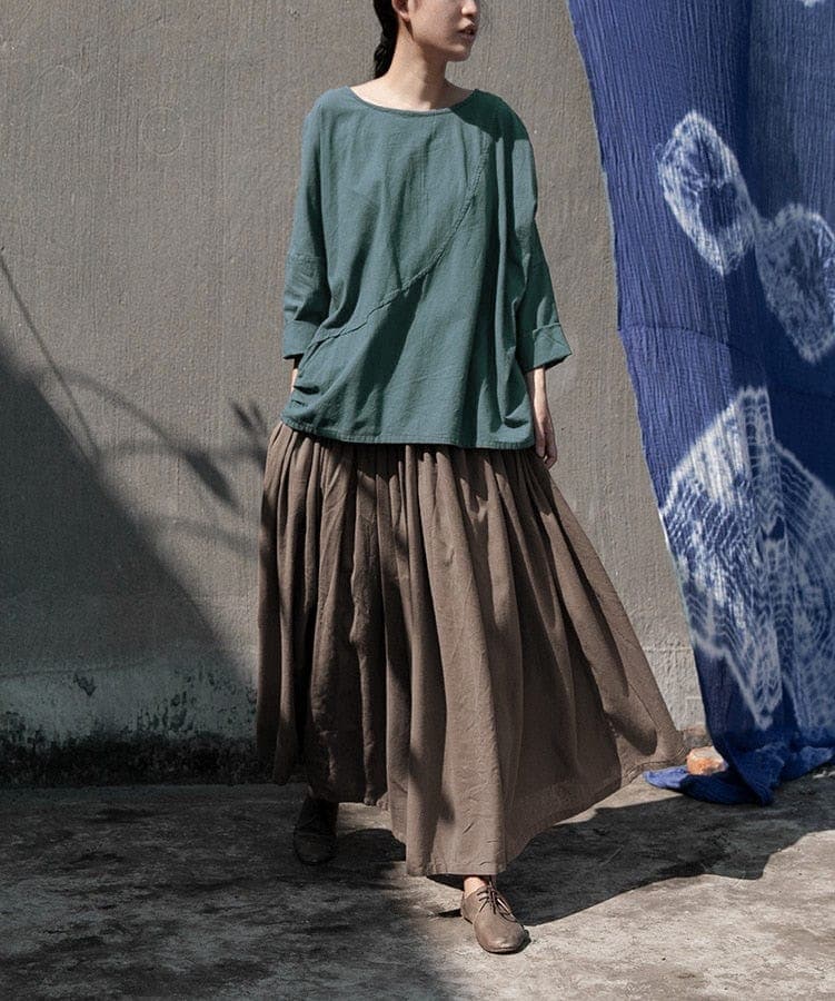  Donatella Long Vintage Maxi Skirt | Lotus - Skirts - DYAVOR® 