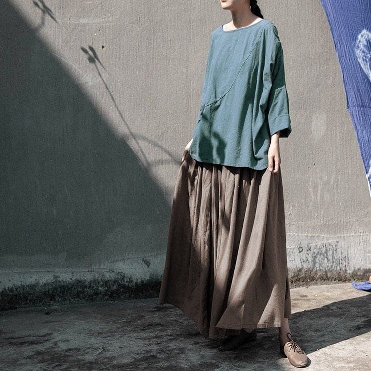  Donatella Long Vintage Maxi Skirt | Lotus - Skirts - DYAVOR® 
