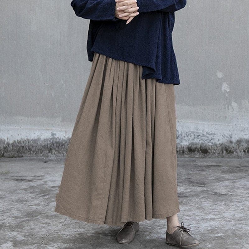  Donatella Long Vintage Maxi Skirt | Lotus - Skirts - DYAVOR® 