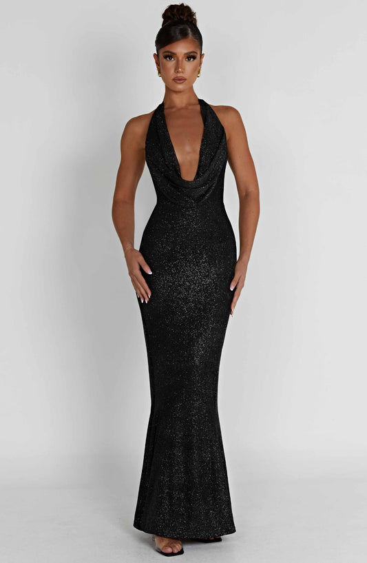  Chrishelle Maxi Dress - Black Sparkle - Dress - DYAVOR® 