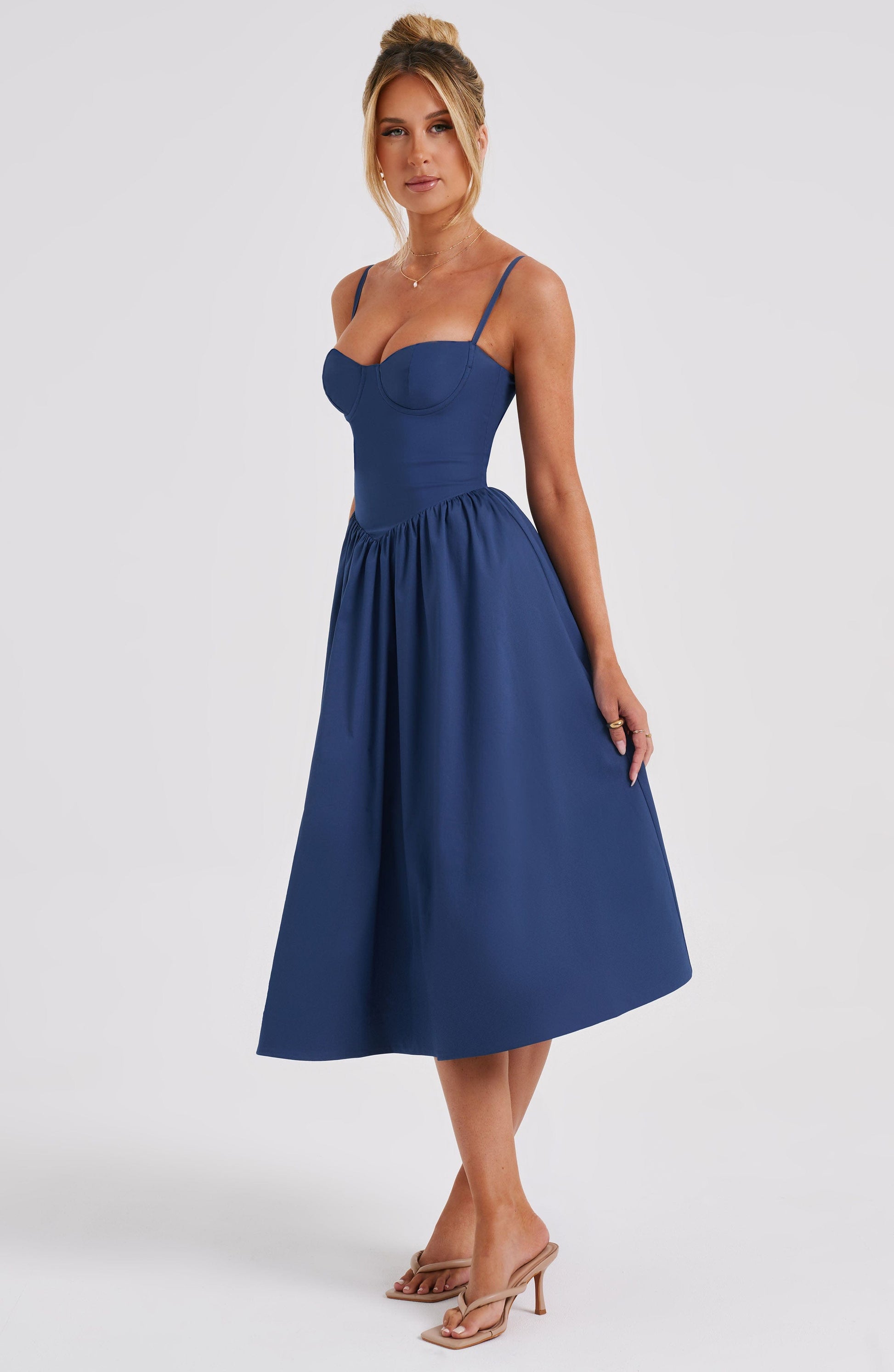  Daisey Midi Dress - Navy - Dress - DYAVOR® 