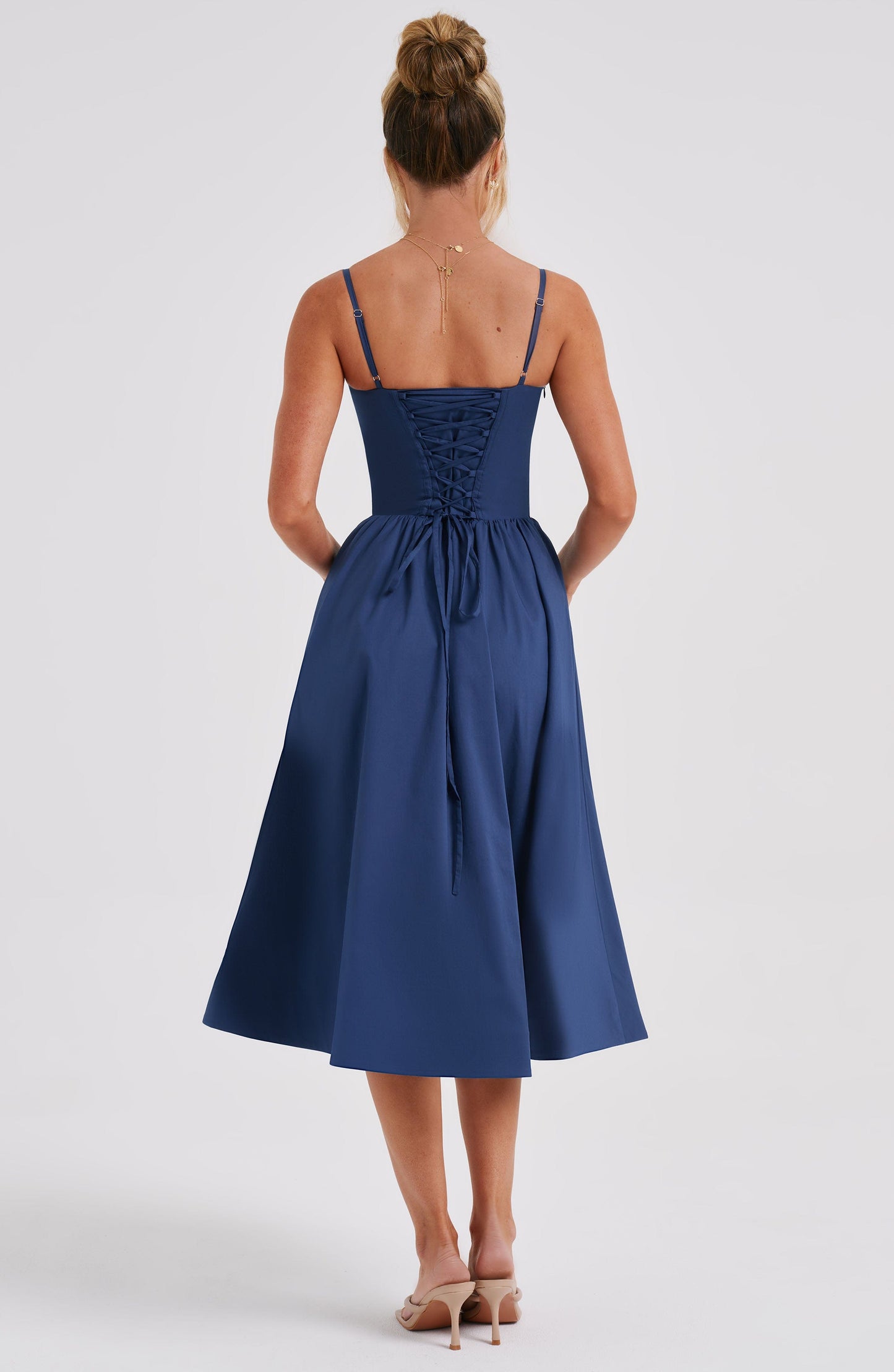  Daisey Midi Dress - Navy - Dress - DYAVOR® 