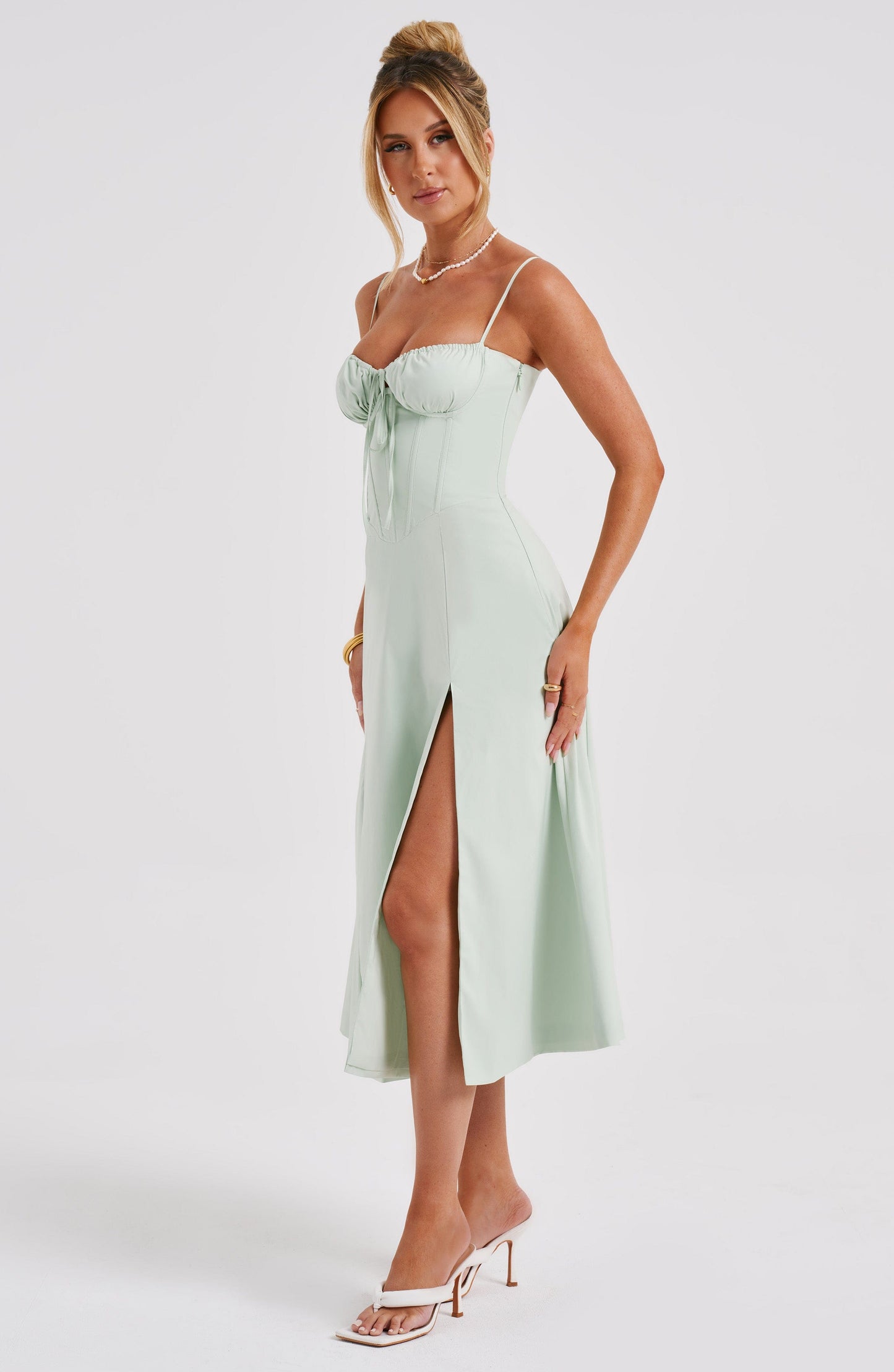  Deanna Midi Dress - Sage - Dress - DYAVOR® 