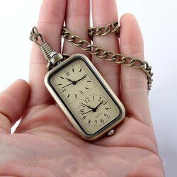  Double Time Exquisite Mini Size Pendant Pocket Watch for Men and Women - Unisex Style Watches - DYAVOR® 