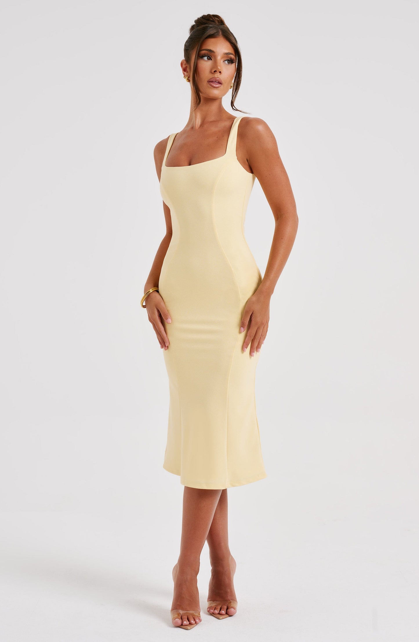  Elaine Midi Dress - Lemon - Dress - DYAVOR® 