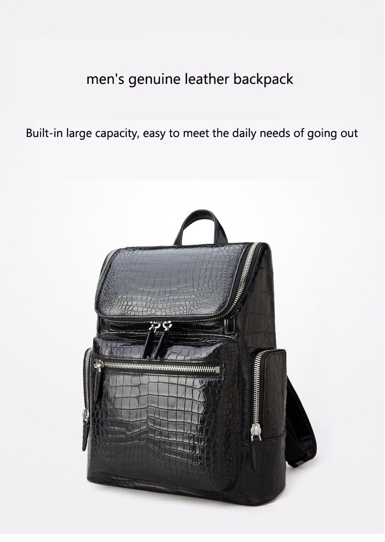  Fashion Luxury Travel Business Genuine Leather Backpack for Men Women - Backpacks - DYAVOR® 