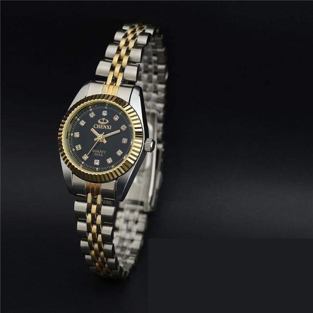 Golden & Silver Classic Quartz Luxury Gift Watches for Women