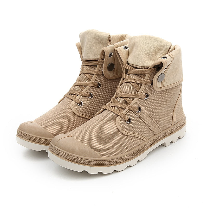  Hip Hop Desert Style Fashion Autumn Military Comfortable Canvas Tactical Ankle Boots Shoes Size - Boots - DYAVOR® 