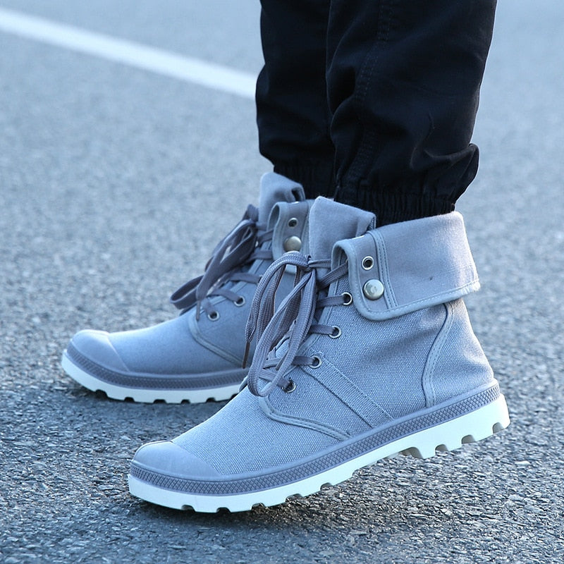  Hip Hop Desert Style Fashion Autumn Military Comfortable Canvas Tactical Ankle Boots Shoes Size - Boots - DYAVOR® 