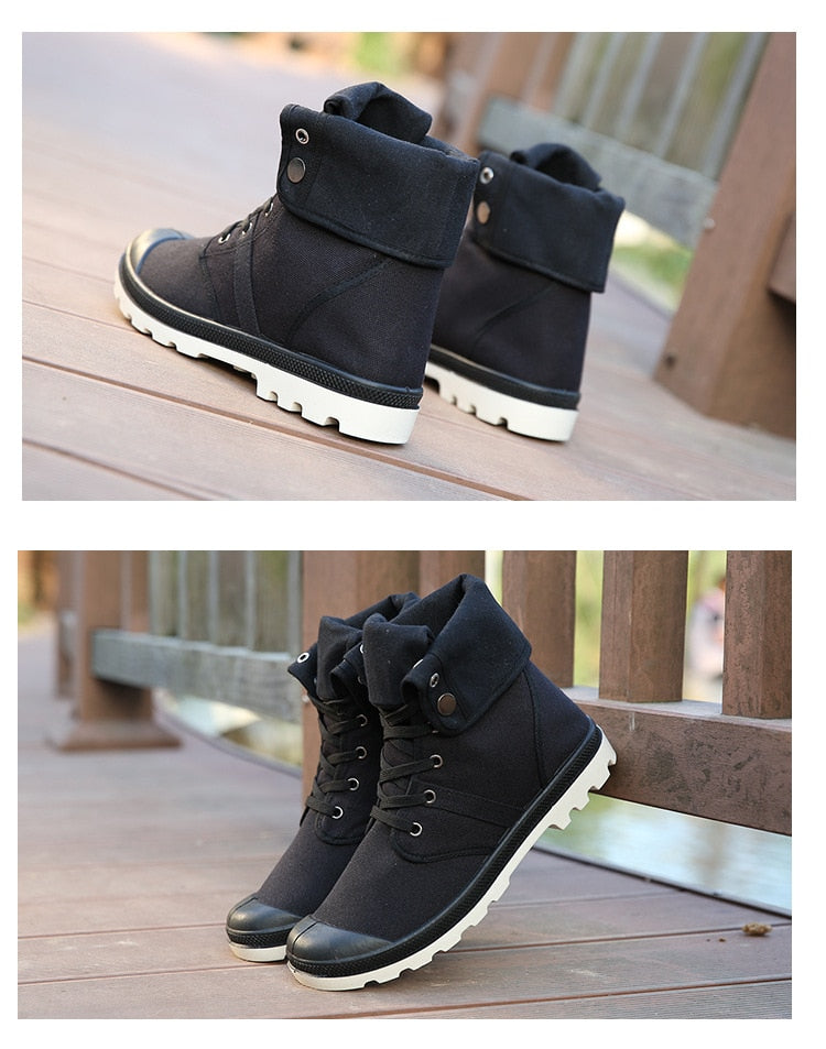  Hip Hop Desert Style Fashion Autumn Military Comfortable Canvas Tactical Ankle Boots Shoes Size - Boots - DYAVOR® 