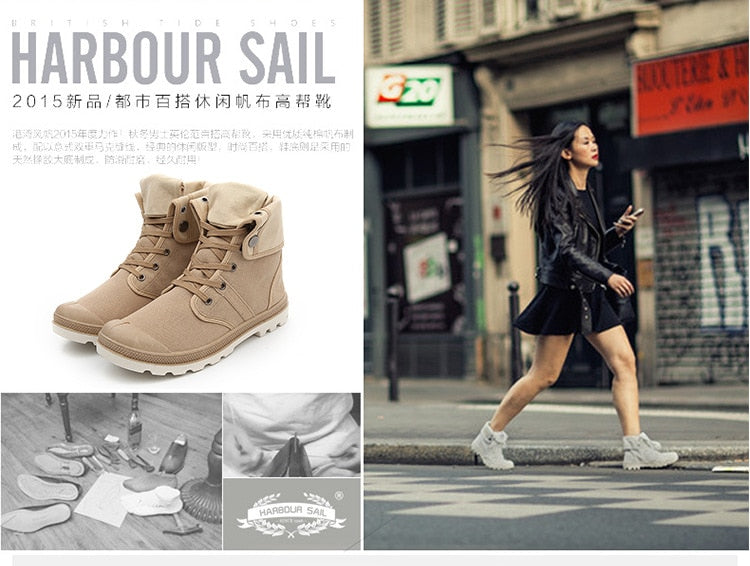  Hip Hop Desert Style Fashion Autumn Military Comfortable Canvas Tactical Ankle Boots Shoes Size - Boots - DYAVOR® 