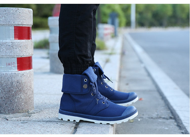  Hip Hop Desert Style Fashion Autumn Military Comfortable Canvas Tactical Ankle Boots Shoes Size - Boots - DYAVOR® 
