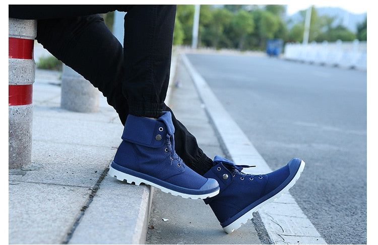  Hip Hop Desert Style Fashion Autumn Military Comfortable Canvas Tactical Ankle Boots Shoes Size - Boots - DYAVOR® 