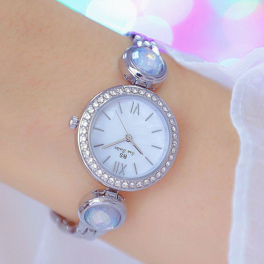  Hip Hop Elegant Women's Round Stainless Steel Quartz Bracelet Wristwatch - Watches for Women - DYAVOR® 