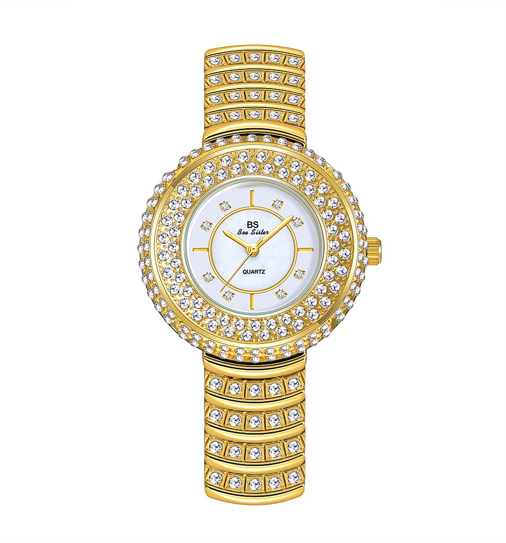  Hip Hop Women's Stainless Steel Silver Diamond Decor Quartz Wristwatch - Watches for Women - DYAVOR® 