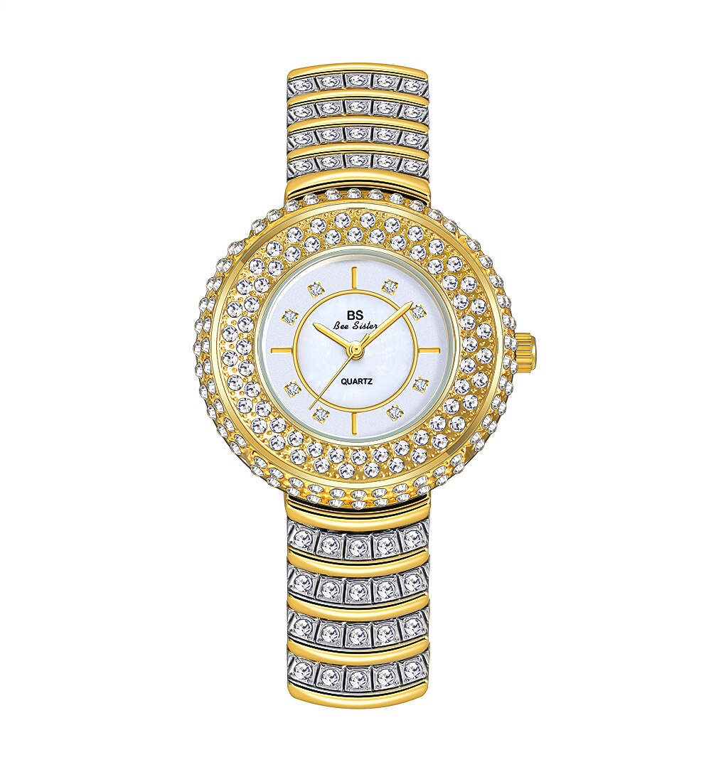  Hip Hop Women's Stainless Steel Silver Diamond Decor Quartz Wristwatch - Watches for Women - DYAVOR® 