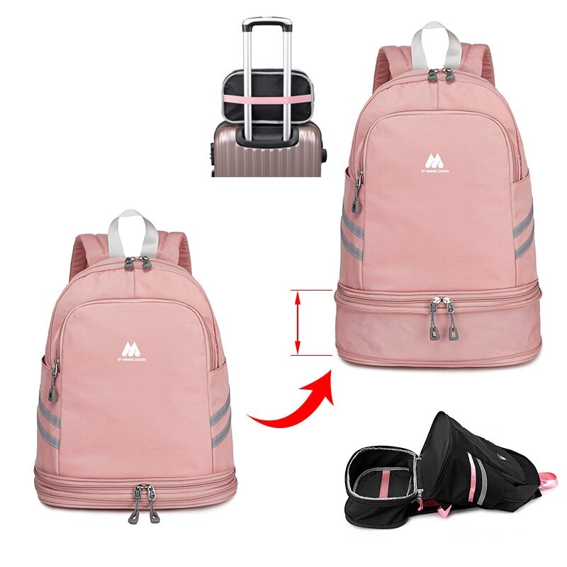  Large Beach Bag Combo Dry Wet Waterproof Backpack Women Swimming Gym Bag with Shoe Pouch Large - Backpacks - DYAVOR® 