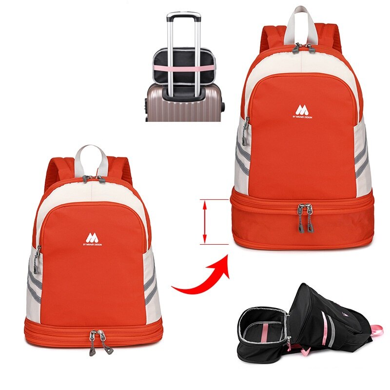  Large Beach Bag Combo Dry Wet Waterproof Backpack Women Swimming Gym Bag with Shoe Pouch Large - Backpacks - DYAVOR® 
