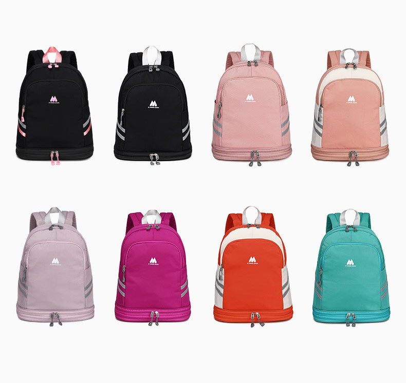  Large Beach Bag Combo Dry Wet Waterproof Backpack Women Swimming Gym Bag with Shoe Pouch Large - Backpacks - DYAVOR® 