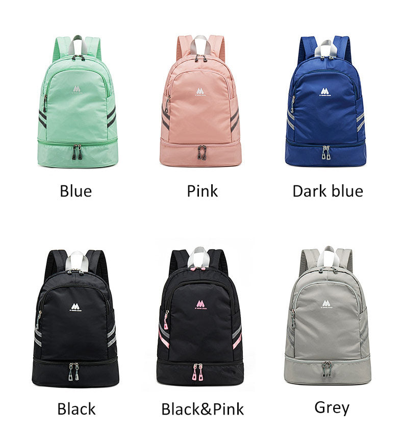  Large Beach Bag Combo Dry Wet Waterproof Backpack Women Swimming Gym Bag with Shoe Pouch Large - Backpacks - DYAVOR® 