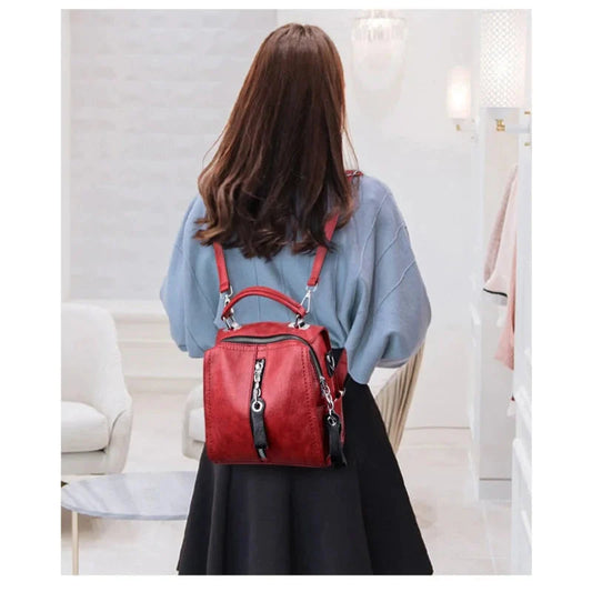  Luxury Cow Leather Women Designer Fashion Shoulder Crossbody Multifunction Bag Big Tote Sac - Backpacks - DYAVOR® 