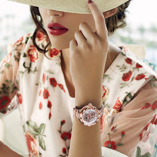  Luxury Fashion Diamond Automatic Mechanical Hip Hop Watch for Women - Watches for Women - DYAVOR® 