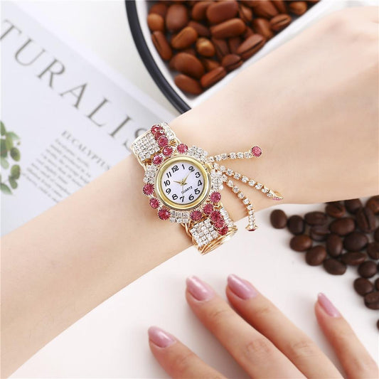 Luxury Fashion Rhinestones Relogio Feminino Bracelet Wrist Watches