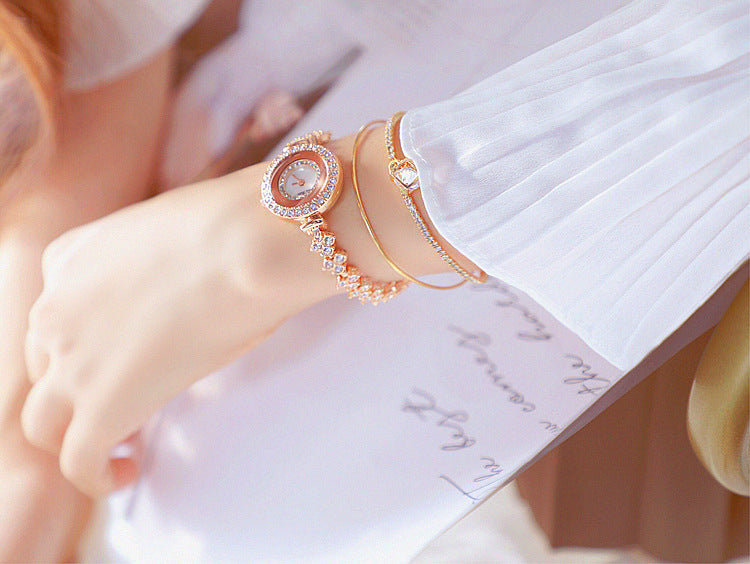  Luxury Hip Hop Women's Diamonds Decor White Dial Sports Bracelet Wristwatch - Watches for Women - DYAVOR® 