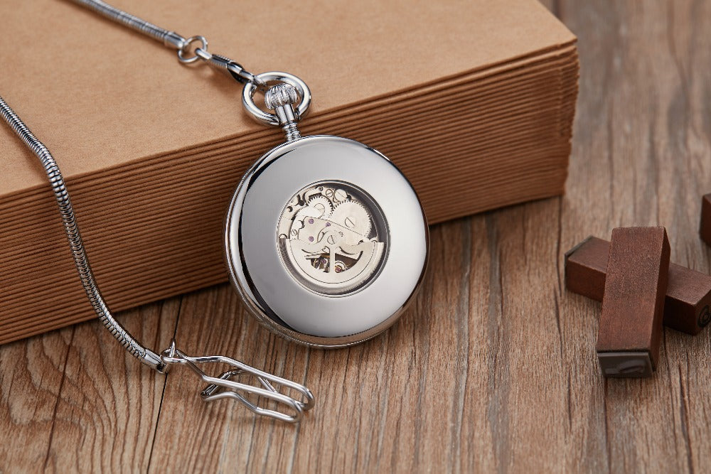  Luxury Vintage Copper Gold Square Hand Wind Mechanical Pocket FOB Watch - Unisex Style Watches - DYAVOR® 