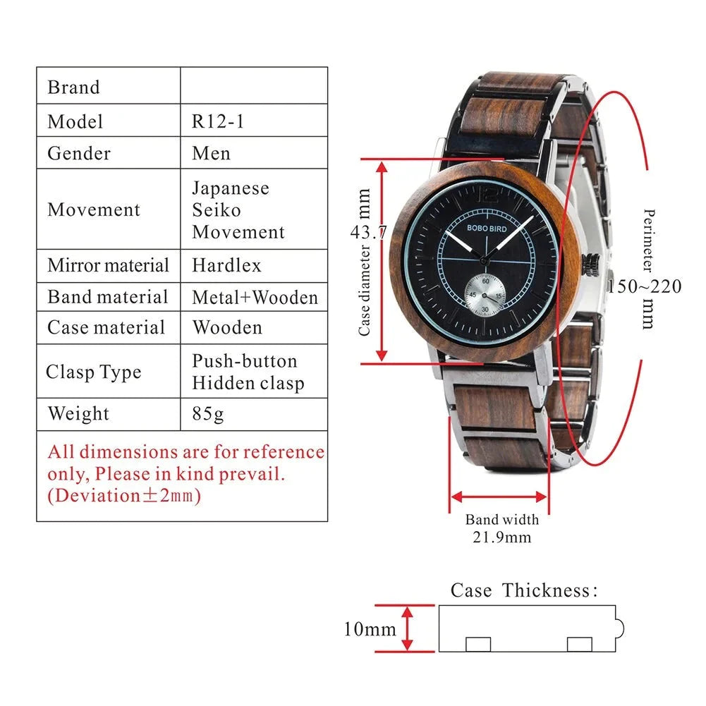  Luxury Wood Watches Men and Women Quartz No Waterproof Wristwatches - Unisex Style Watches - DYAVOR® 