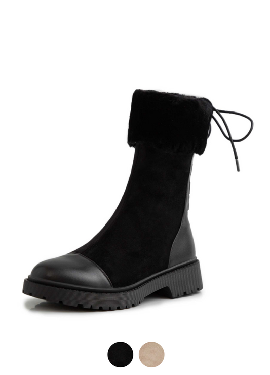 Cuper Women's Round Toe Snow Black Boots - Boots - DYAVOR® 