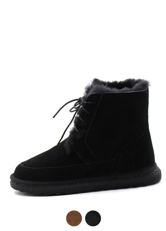  Roxeli Women's Leather Snow Black Boots - Booties - DYAVOR® 