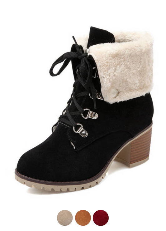  Polar Women's Winter lace Up Ankle Boots - Booties - DYAVOR® 
