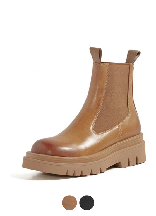  Borja Women's Leather Platform Boots - Boots - DYAVOR® 