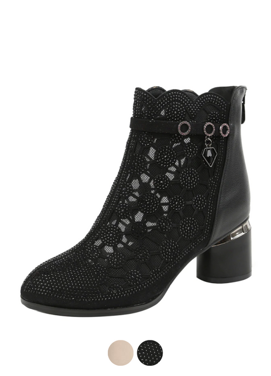  Dianne Women's Mesh Rhinestones Fashion Boots - Boots - DYAVOR® 