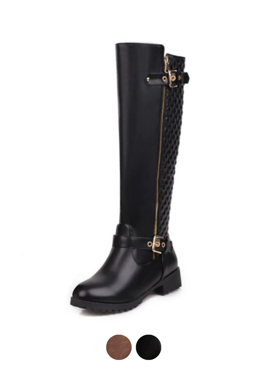  Charles Women's Winter Knee High Black Boots - Boots - DYAVOR® 