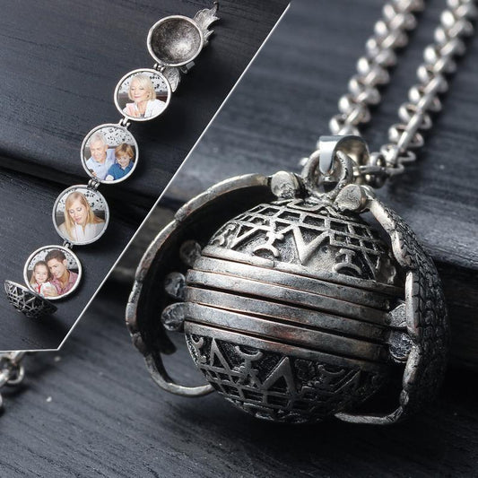 Expanding 4 Photo Locket Necklace