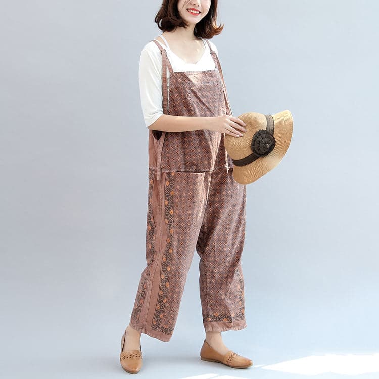  new autumn cotton patchwork prink trousers oversize jumpsuit pants -  - DYAVOR® 