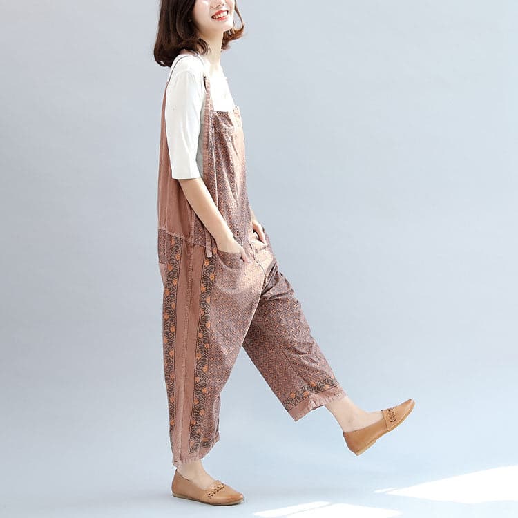  new autumn cotton patchwork prink trousers oversize jumpsuit pants -  - DYAVOR® 
