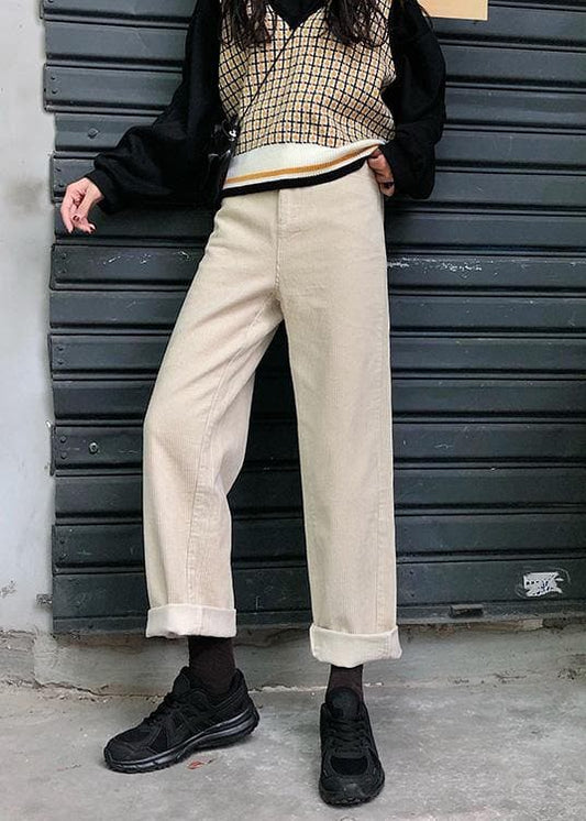  new fall women casual wide leg pants wild corduroy trousers -  - DYAVOR® 
