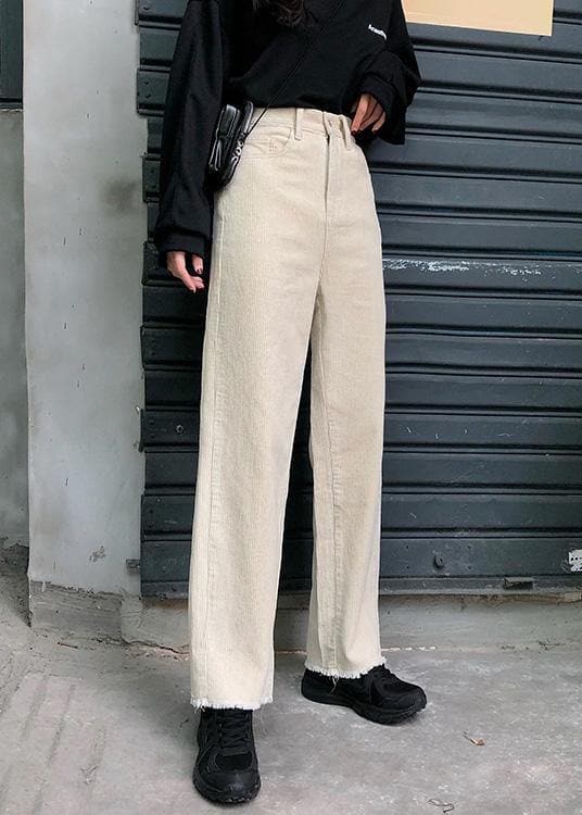  new fall women casual wide leg pants wild corduroy trousers -  - DYAVOR® 