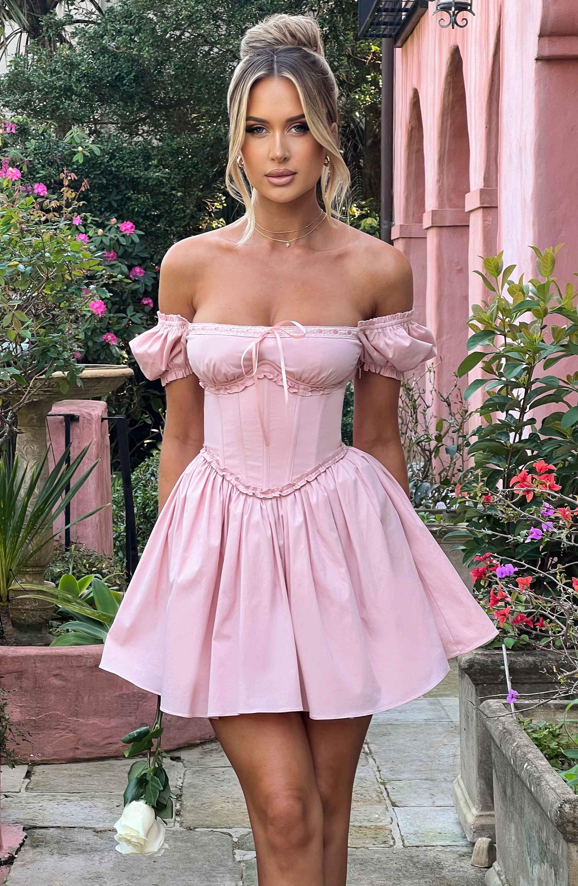  Penelope Mini Dress - Blush - Dress - DYAVOR® 