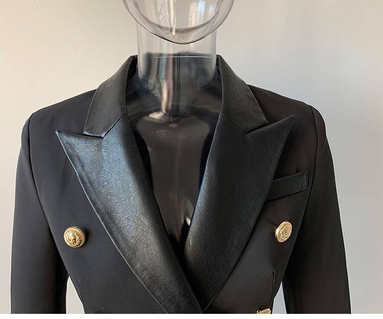  The Annette Faux Leather Blazer -  - DYAVOR® 